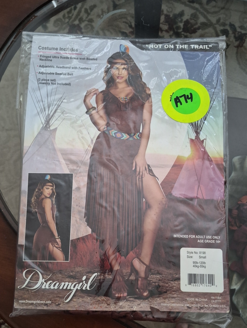 Dreamgirl Women’s Brown Fringed Suede Dress Costume